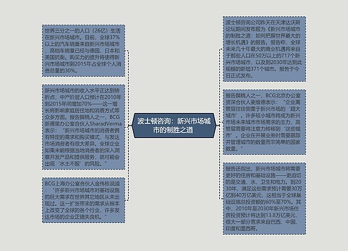 波士顿咨询：新兴市场城市的制胜之道 