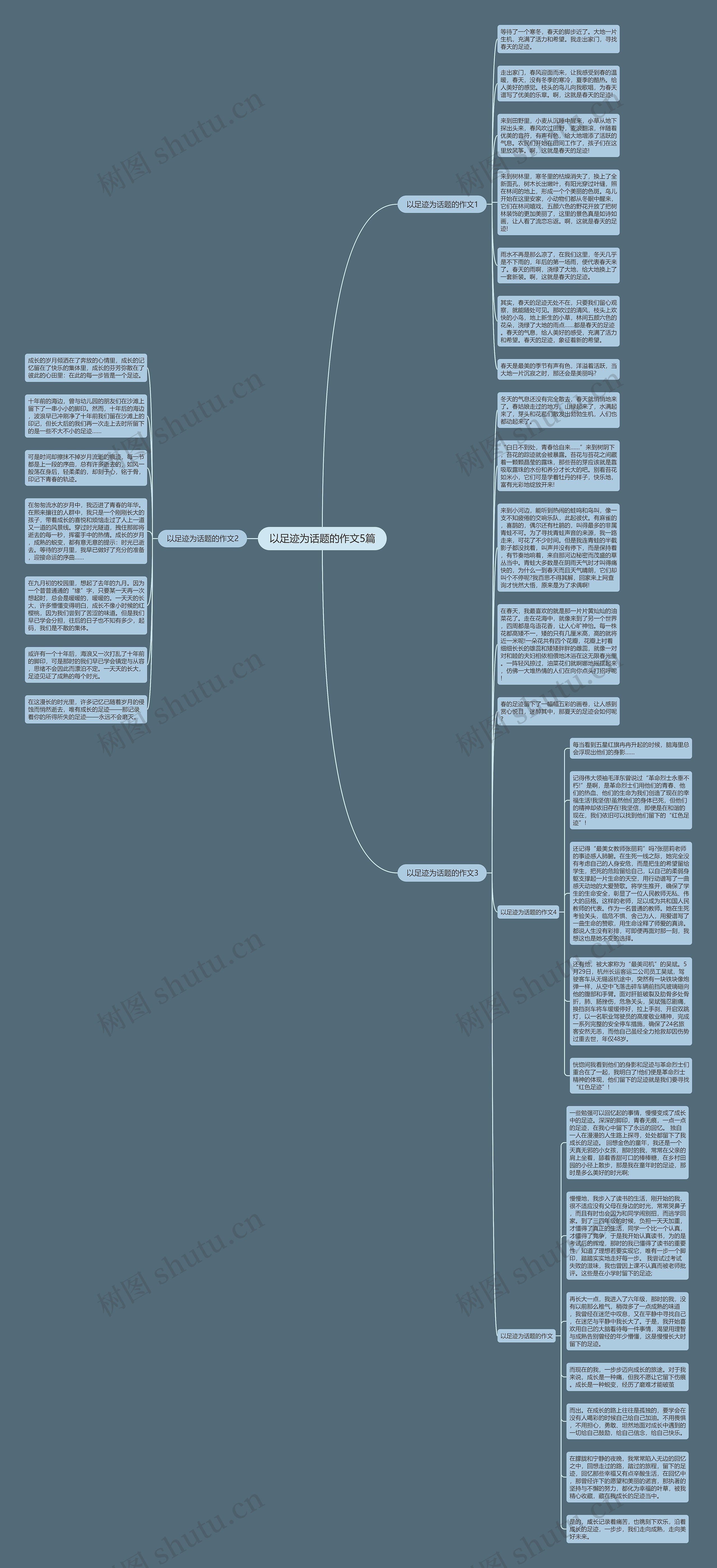 以足迹为话题的作文5篇思维导图
