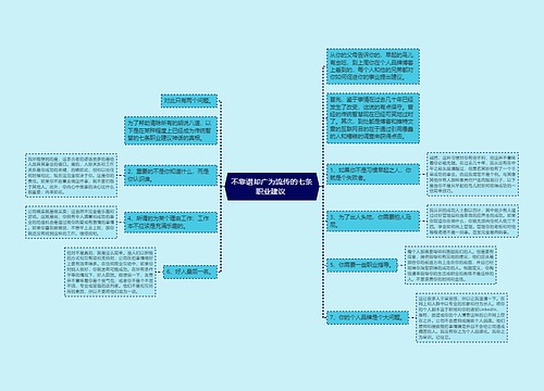 不靠谱却广为流传的七条职业建议 思维导图