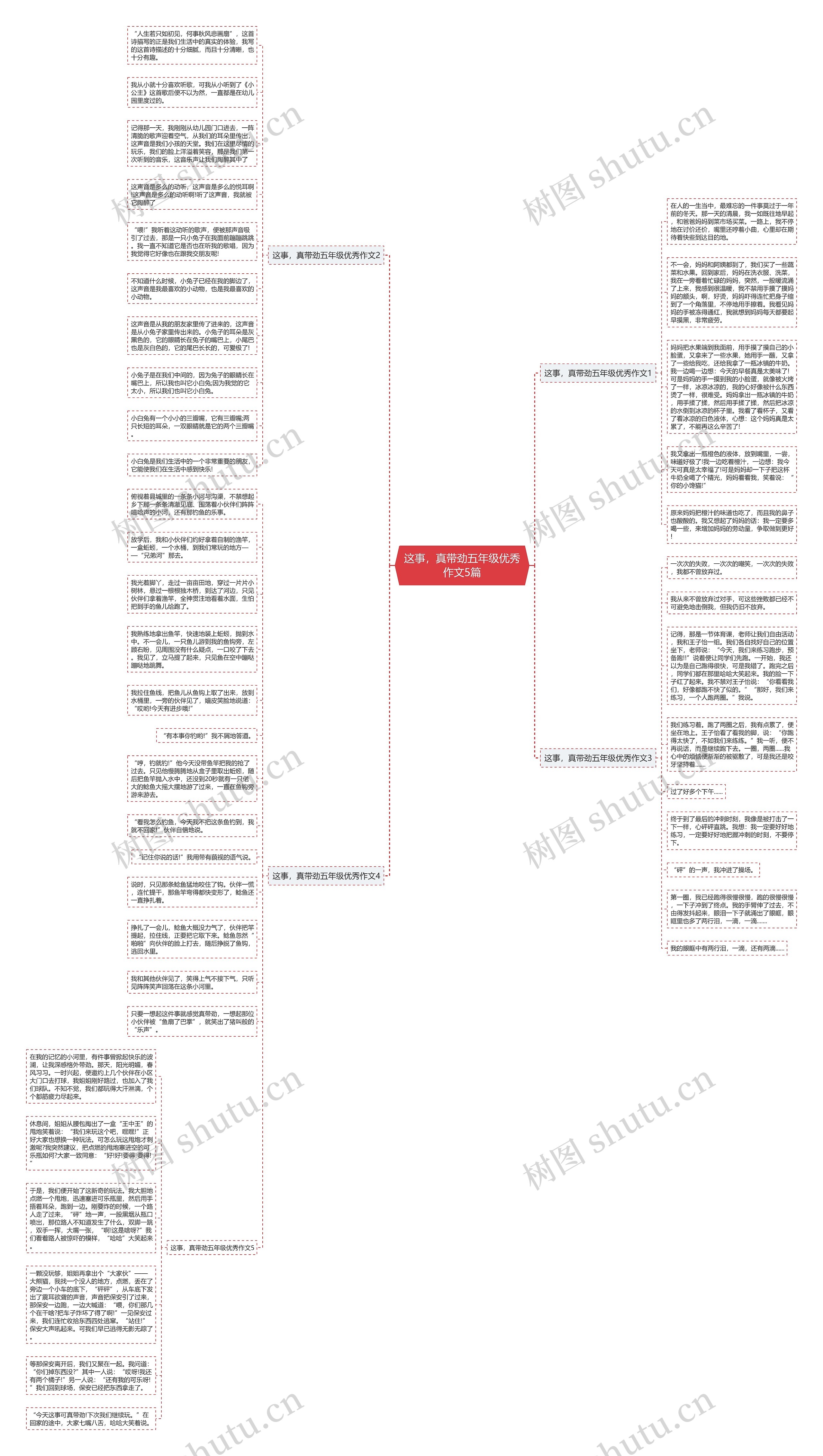 这事，真带劲五年级优秀作文5篇思维导图
