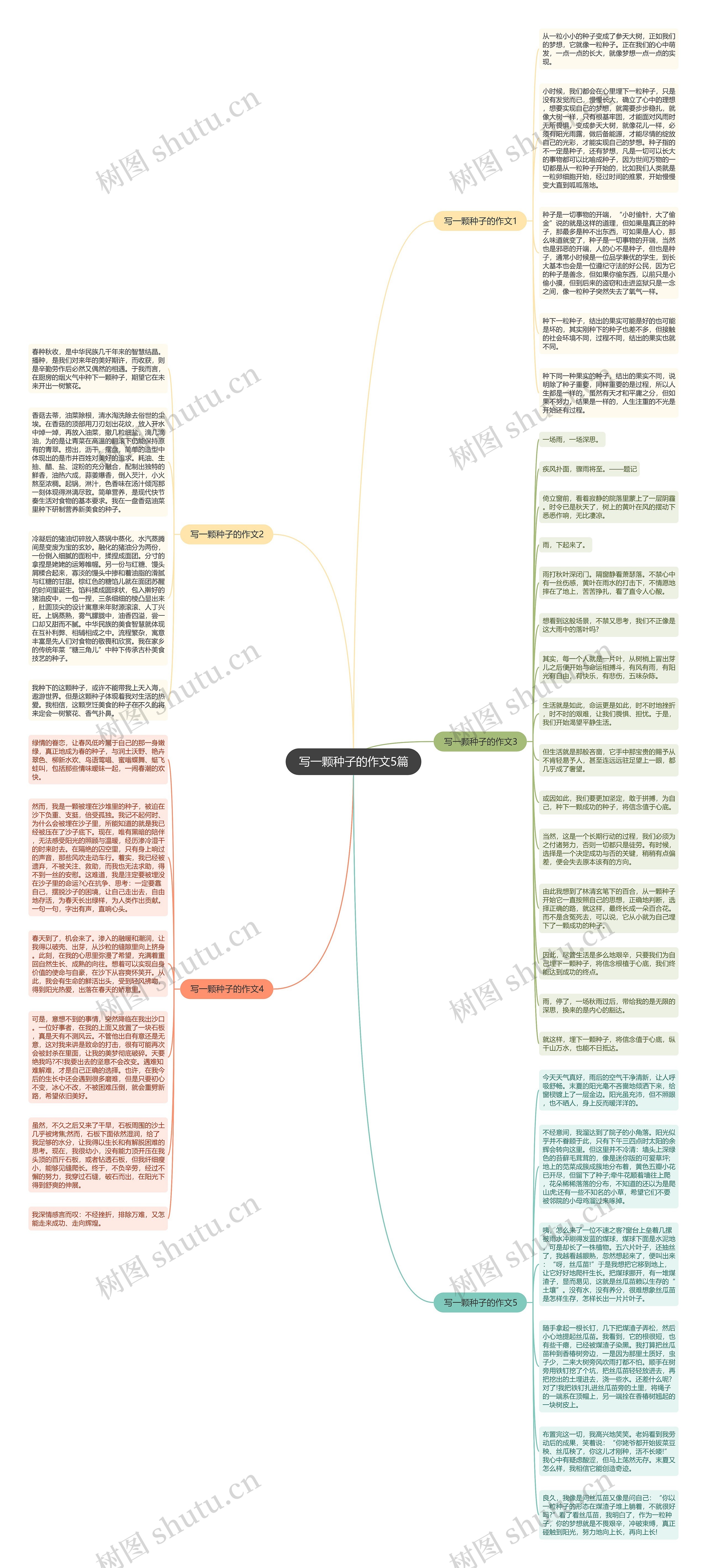 写一颗种子的作文5篇思维导图