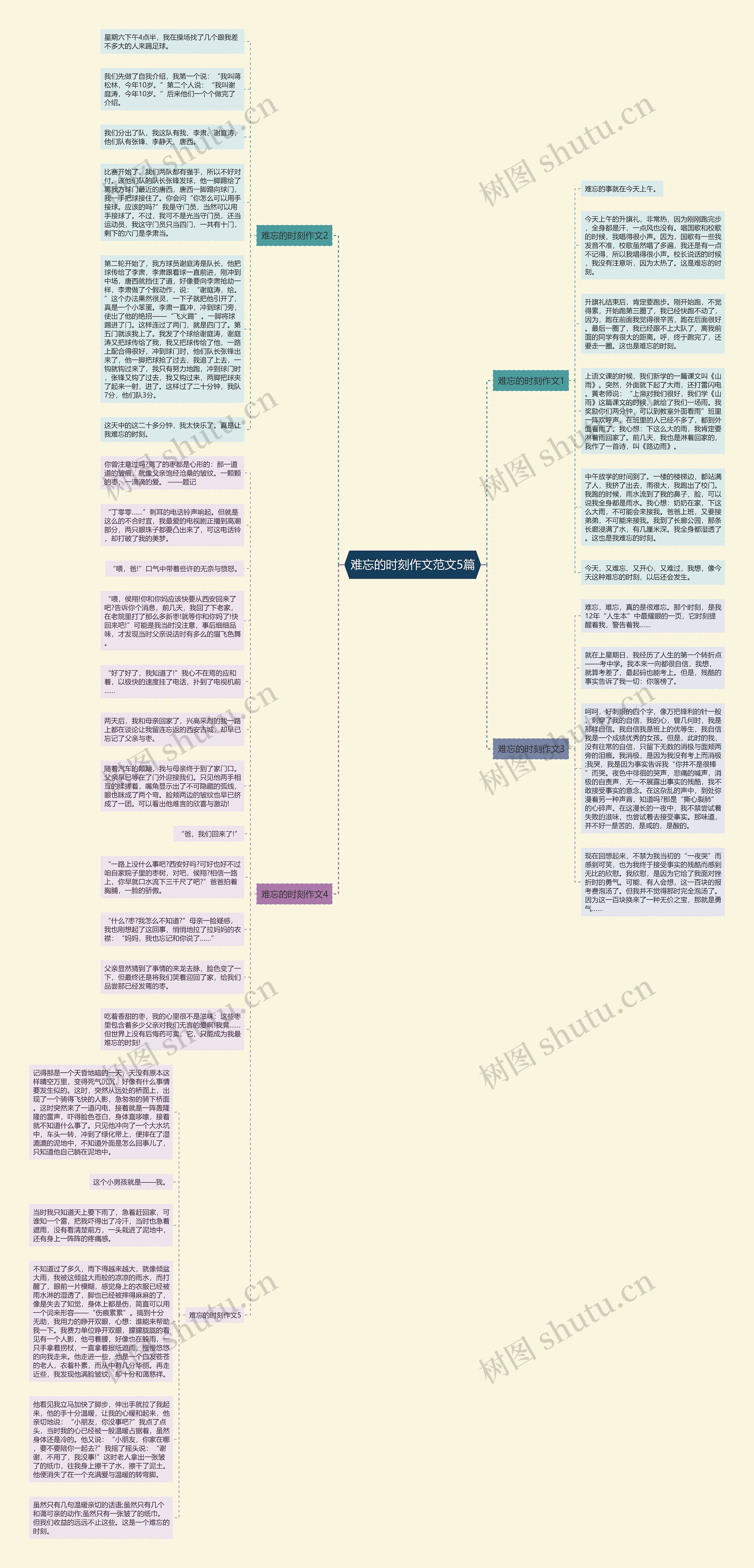 难忘的时刻作文范文5篇思维导图