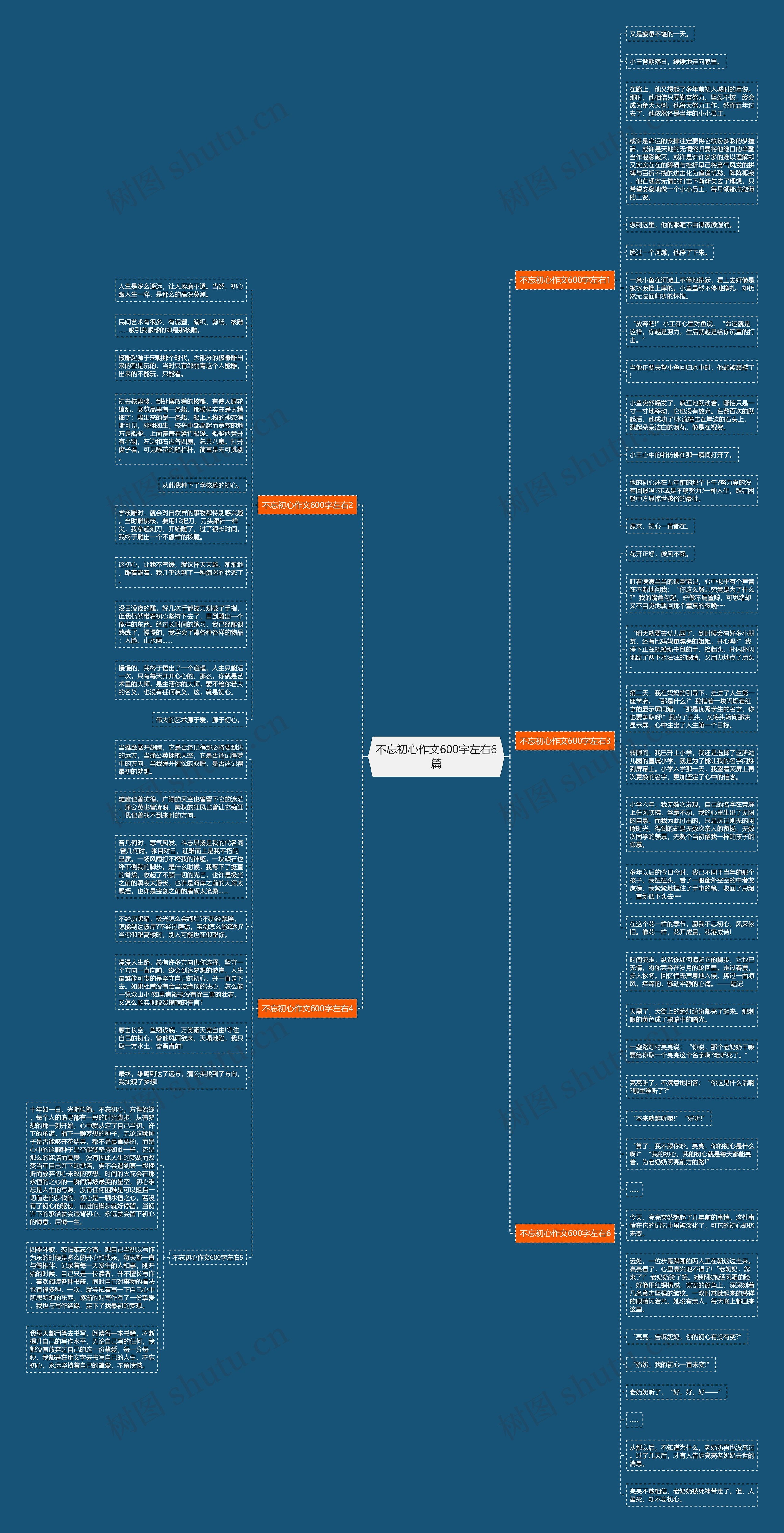 不忘初心作文600字左右6篇思维导图