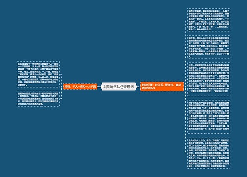 中国销售队伍管理病 