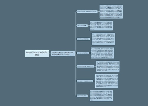 制定学习战略应遵行的7个原则 