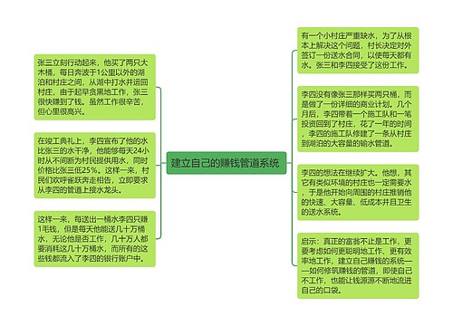 建立自己的赚钱管道系统 