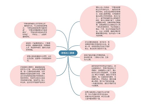 老板的三要素 