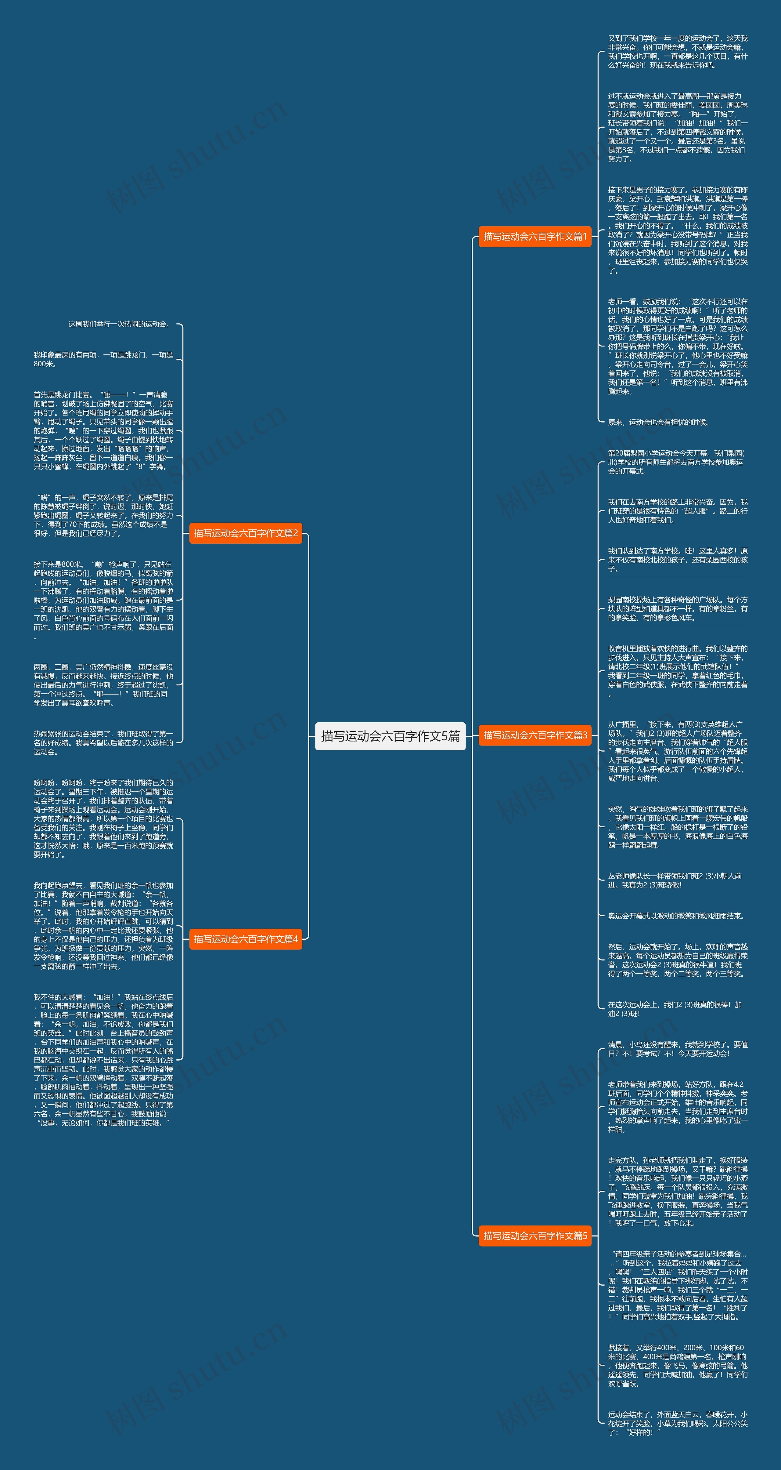 描写运动会六百字作文5篇思维导图