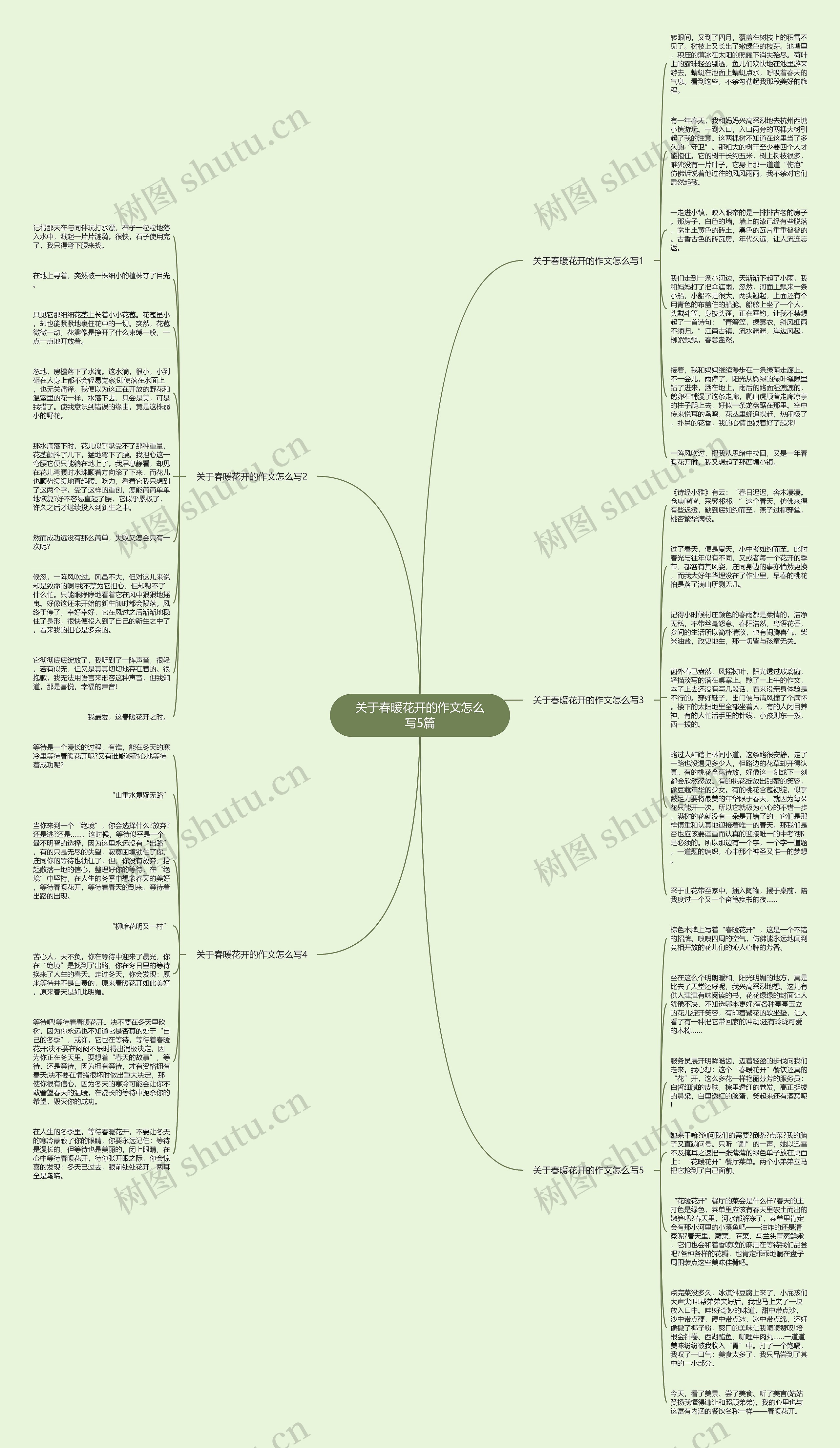 关于春暖花开的作文怎么写5篇思维导图