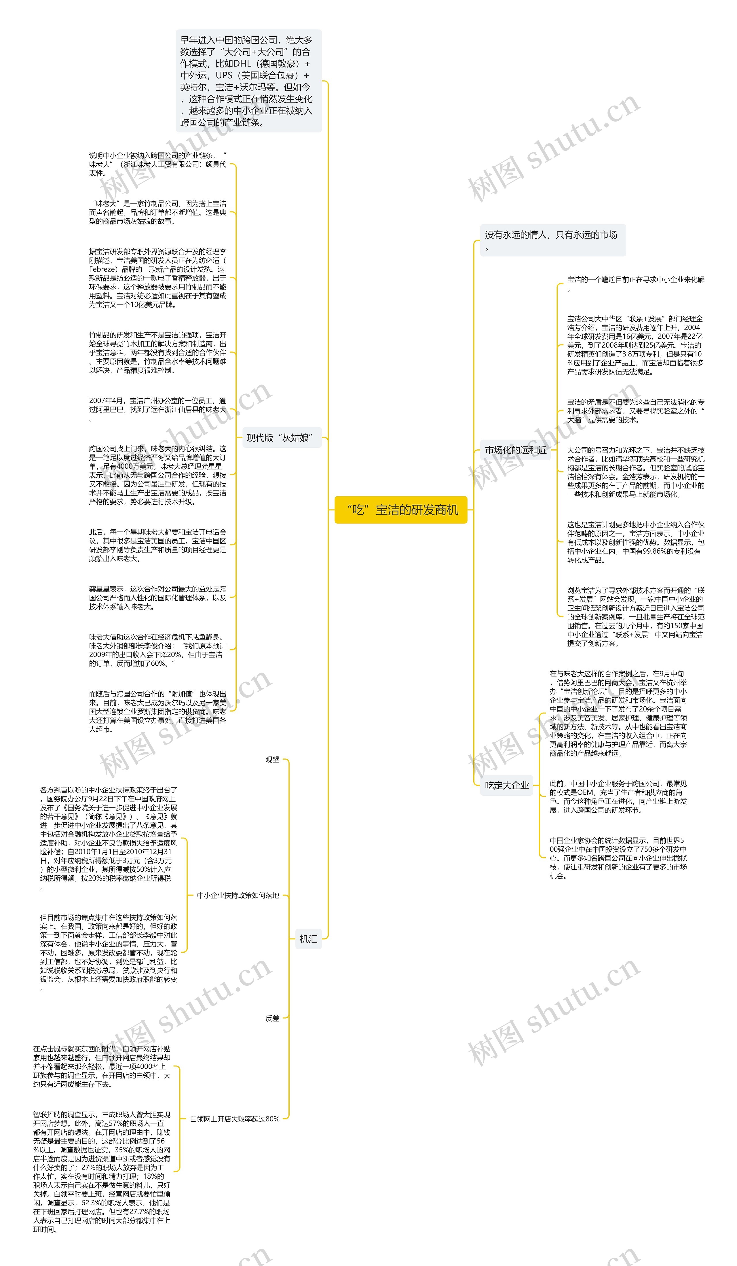 “吃”宝洁的研发商机 思维导图