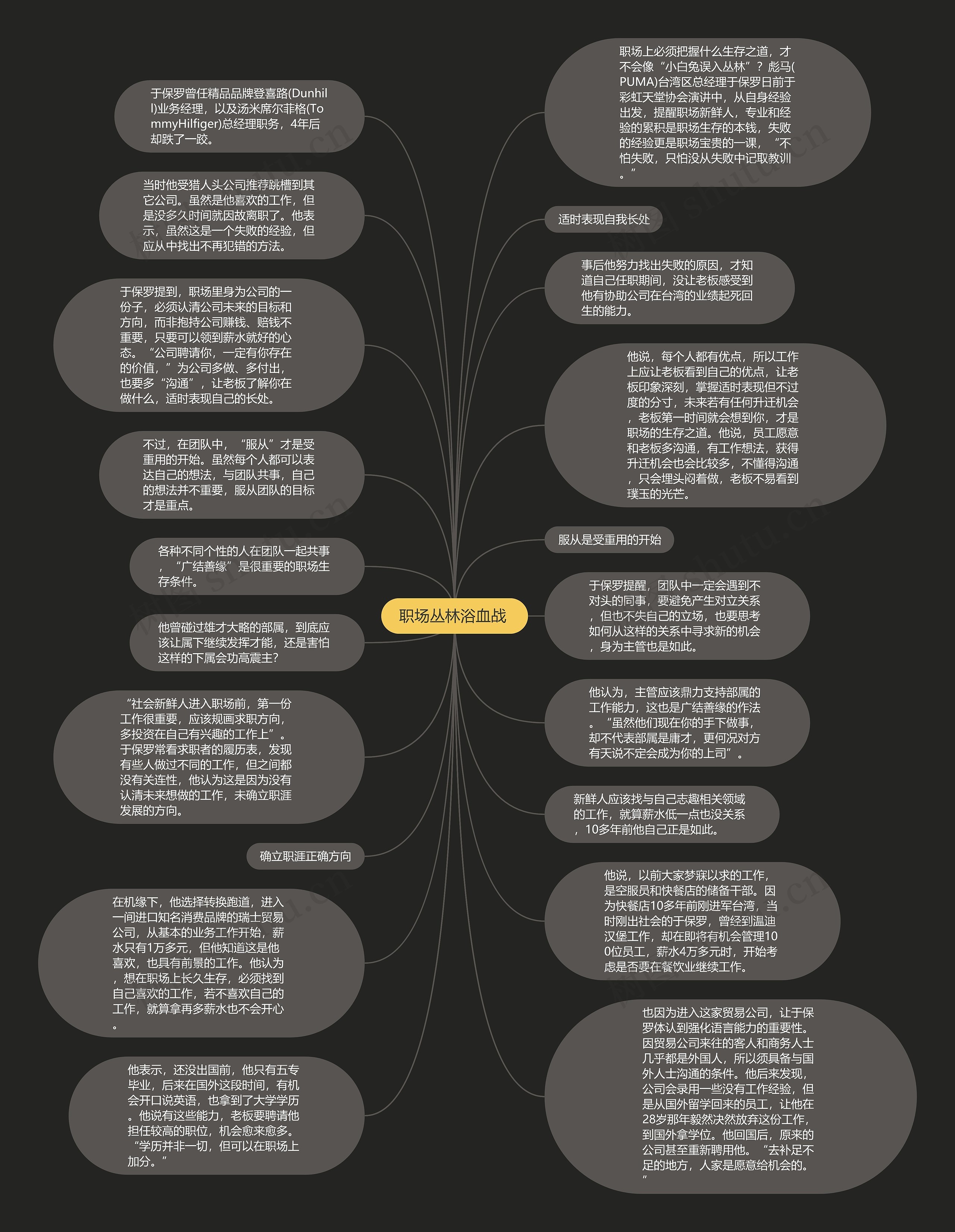 职场丛林浴血战 思维导图