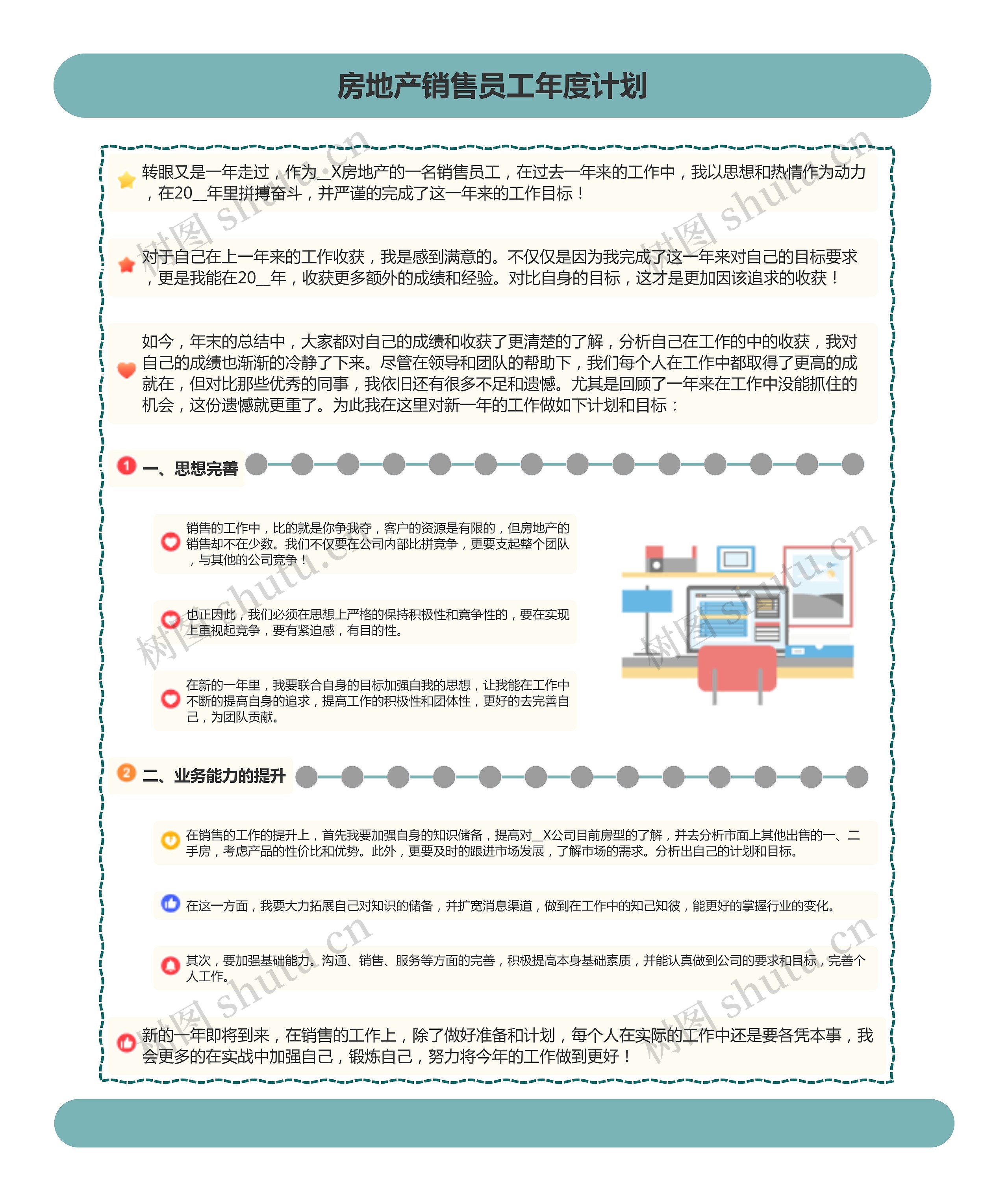 房地产销售员工年度计划