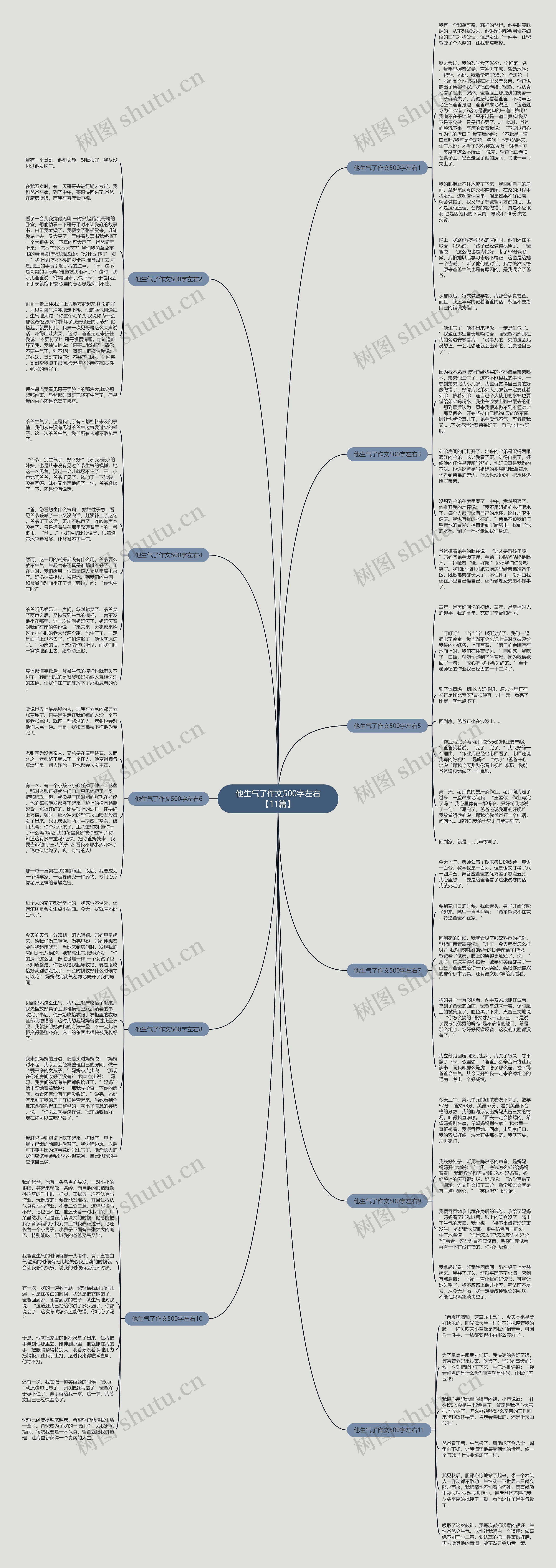 他生气了作文500字左右【11篇】思维导图