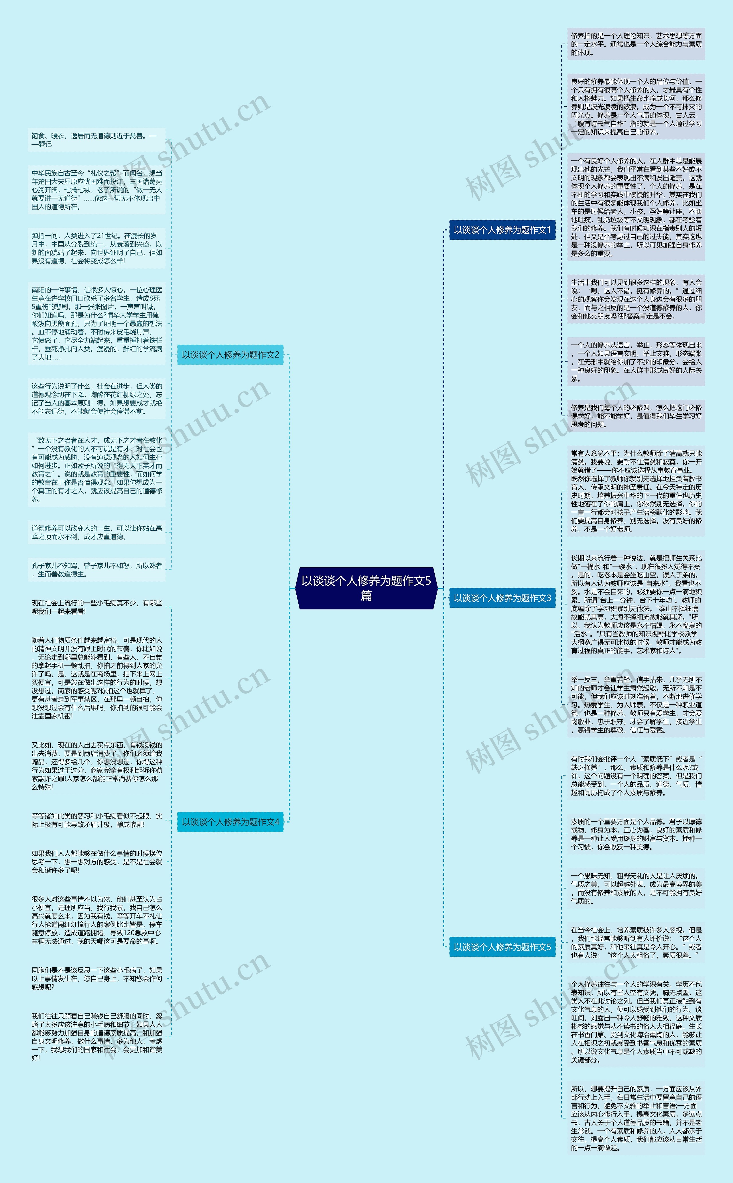 以谈谈个人修养为题作文5篇思维导图