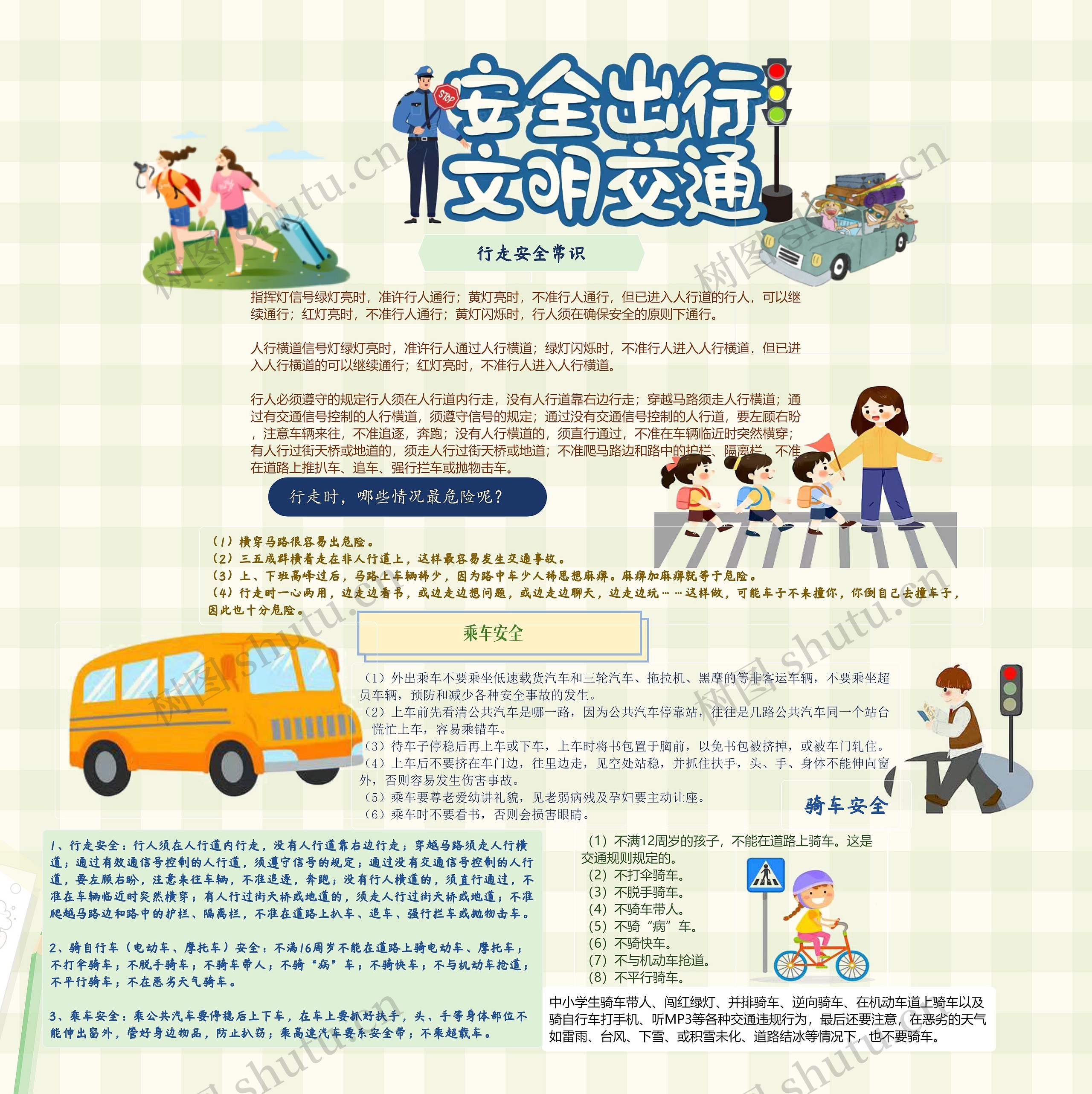 交通安全教育手抄报思维导图高清图 交通安全教育手抄报思维导图