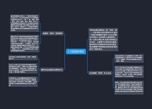 人才回流的背后 