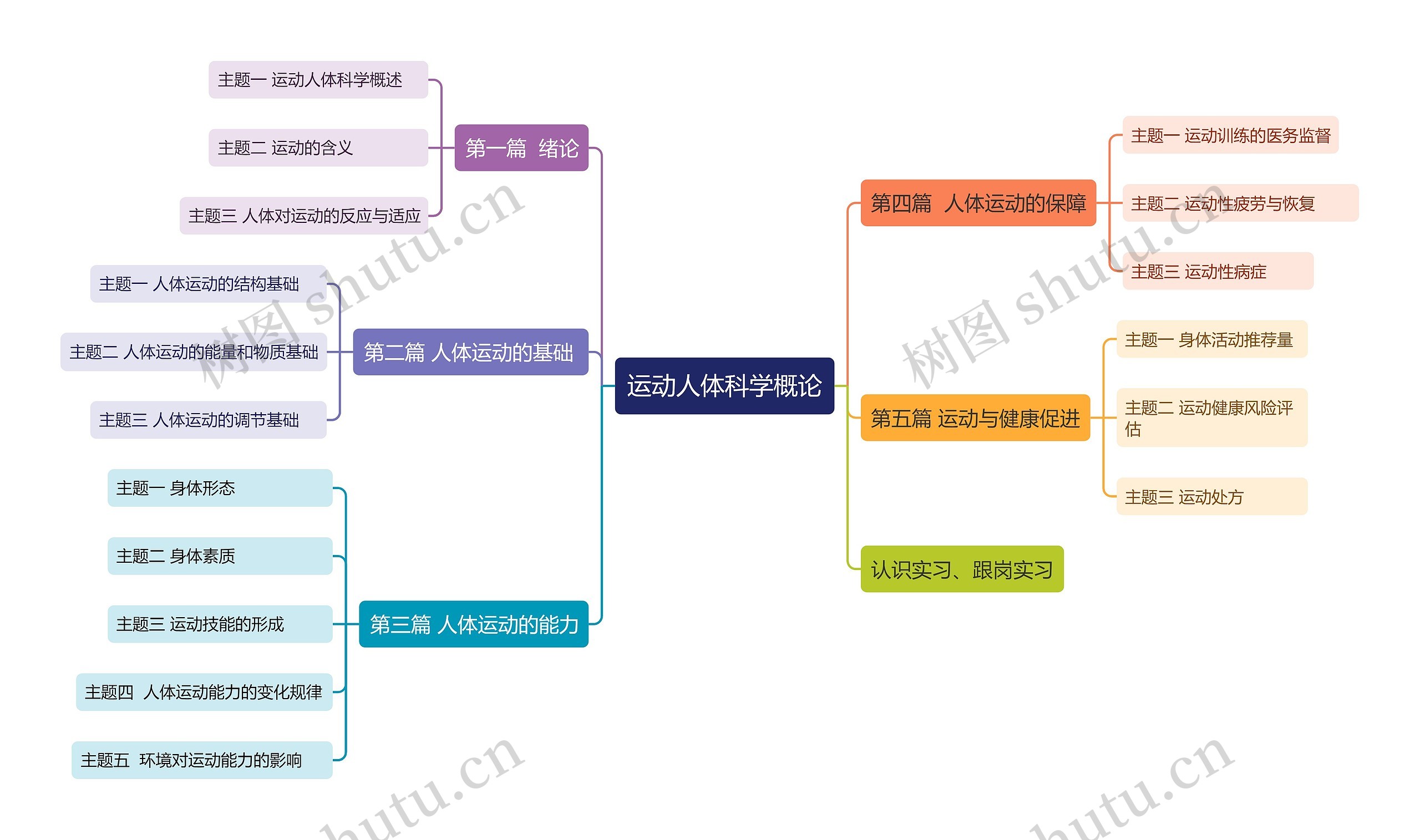 ﻿运动人体科学概论思维导图