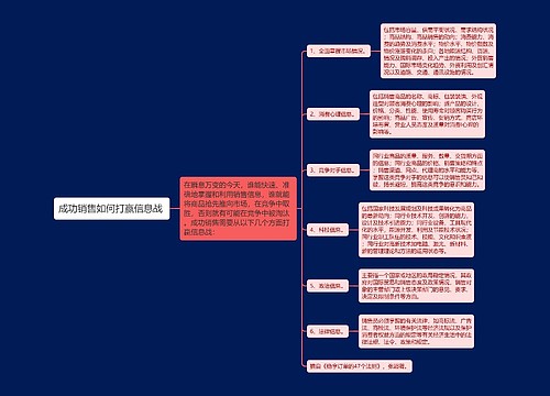 成功销售如何打赢信息战 