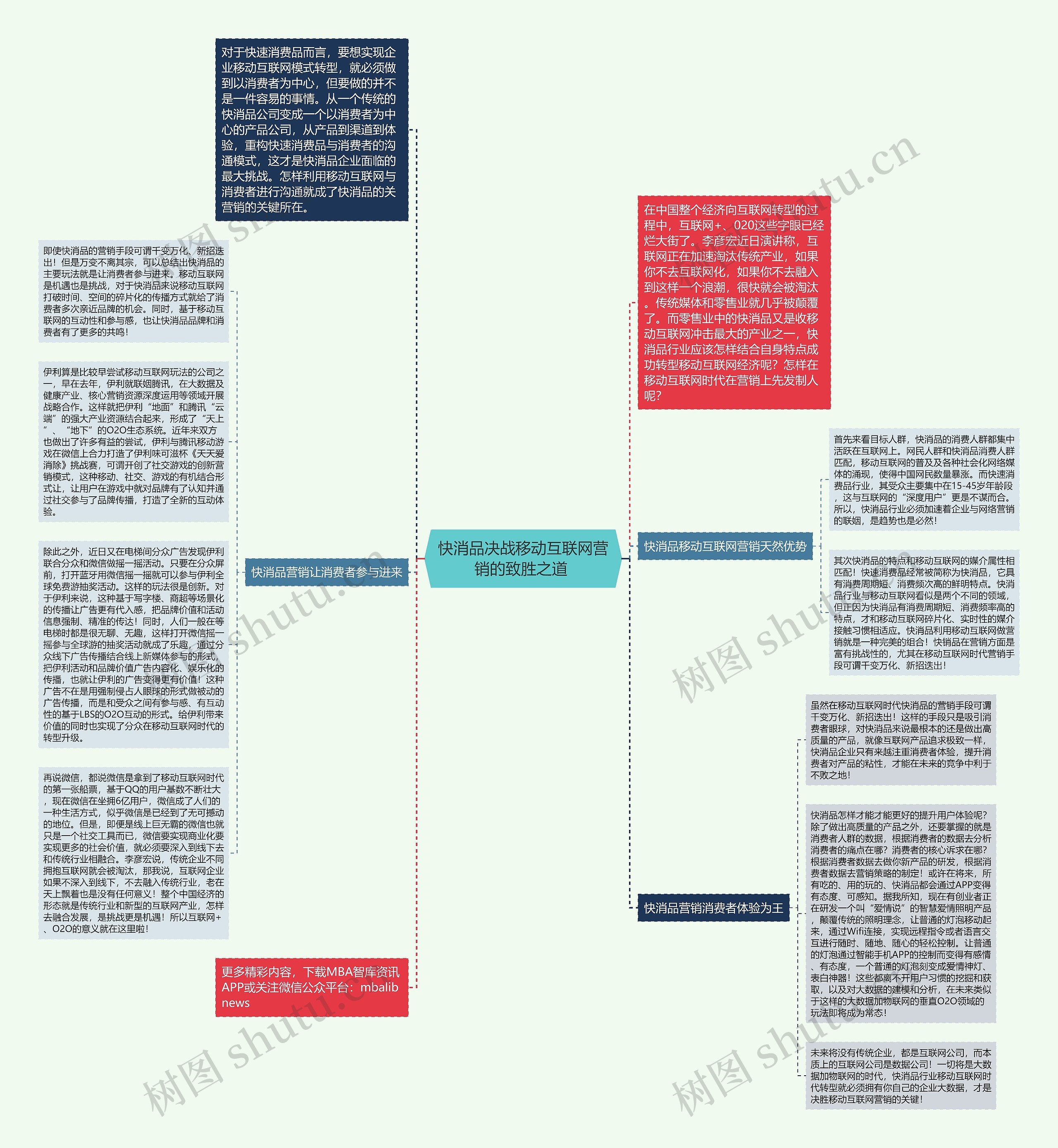 快消品决战移动互联网营销的致胜之道 思维导图