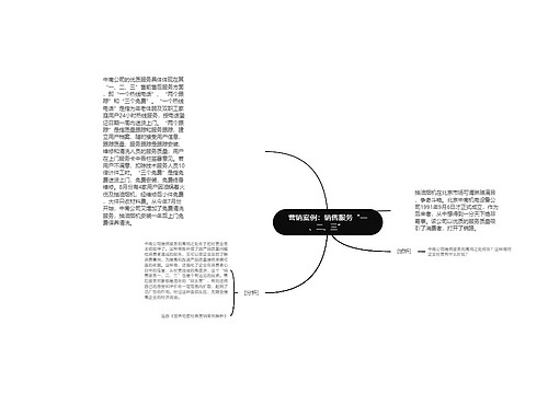 营销案例：销售服务“一、二、三” 