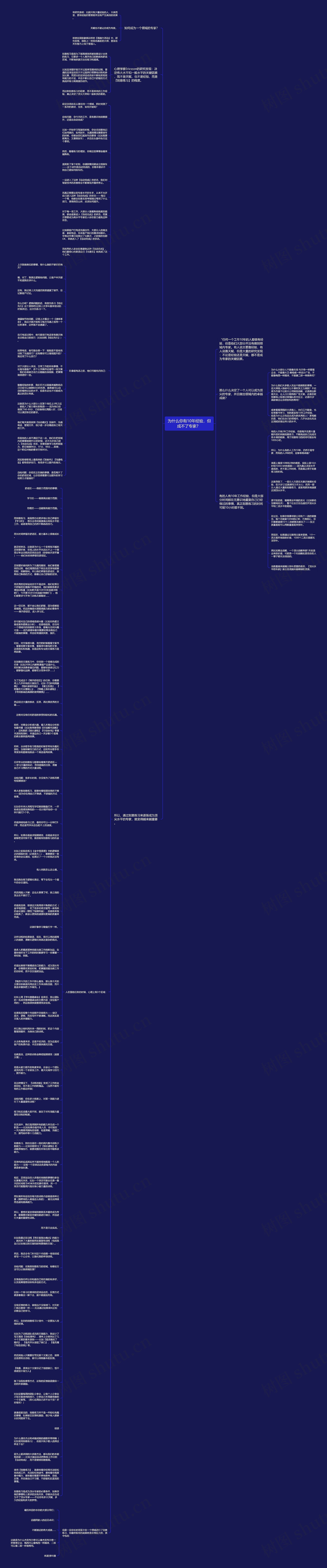 为什么你有10年经验，但成不了专家？ 思维导图