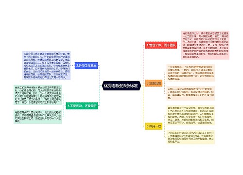 优秀老板的5条标准 