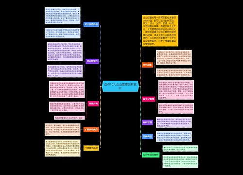 盘点10大企业管理创新案例 