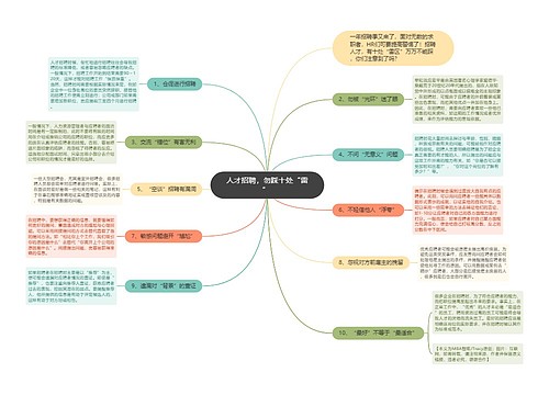 人才招聘，勿踩十处“雷” 