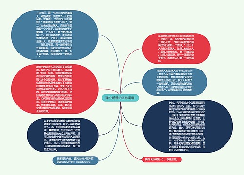 建立畅通的信息渠道 