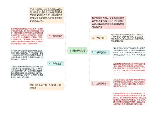 抗拒消极态度 