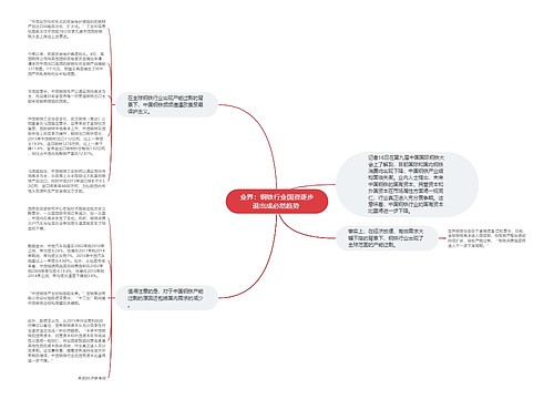 业界：钢铁行业国资逐步退出成必然趋势 