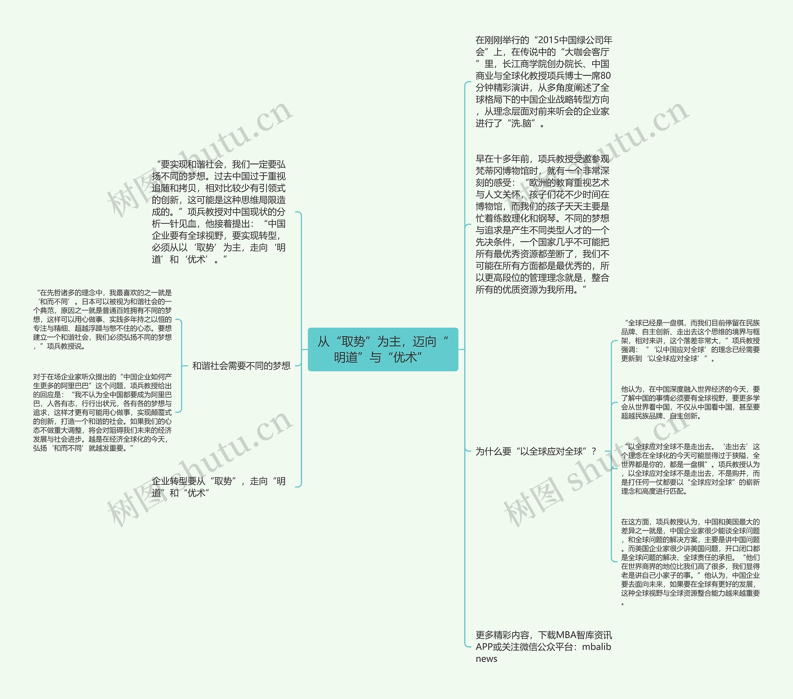 从“取势”为主，迈向“明道”与“优术” 思维导图