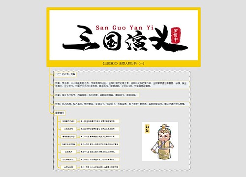 《三国演义》主要人物分析（一）