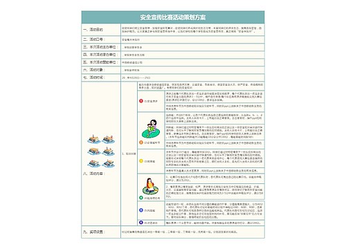 安全宣传比赛活动策划方案