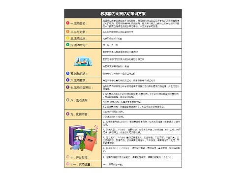 教学能力比赛活动策划方案