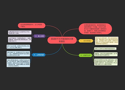 面试时千万不能说的4大离职原因 