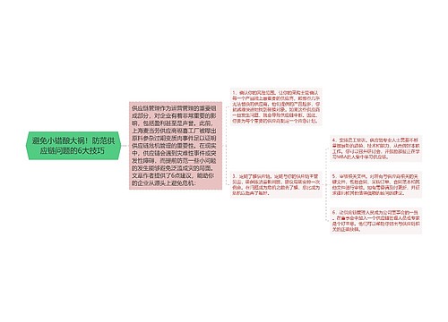 避免小错酿大祸！防范供应链问题的6大技巧 