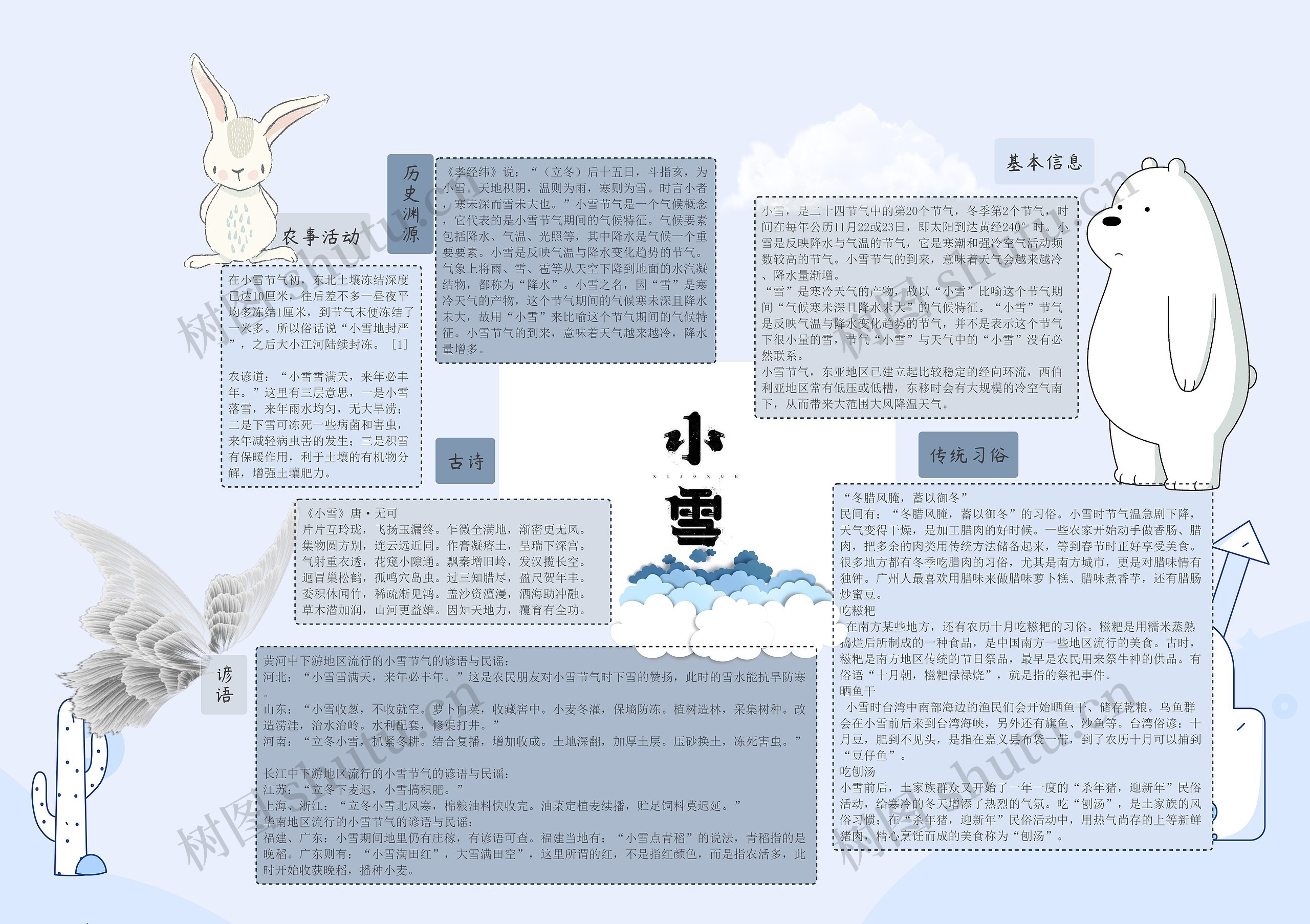 小雪手抄报