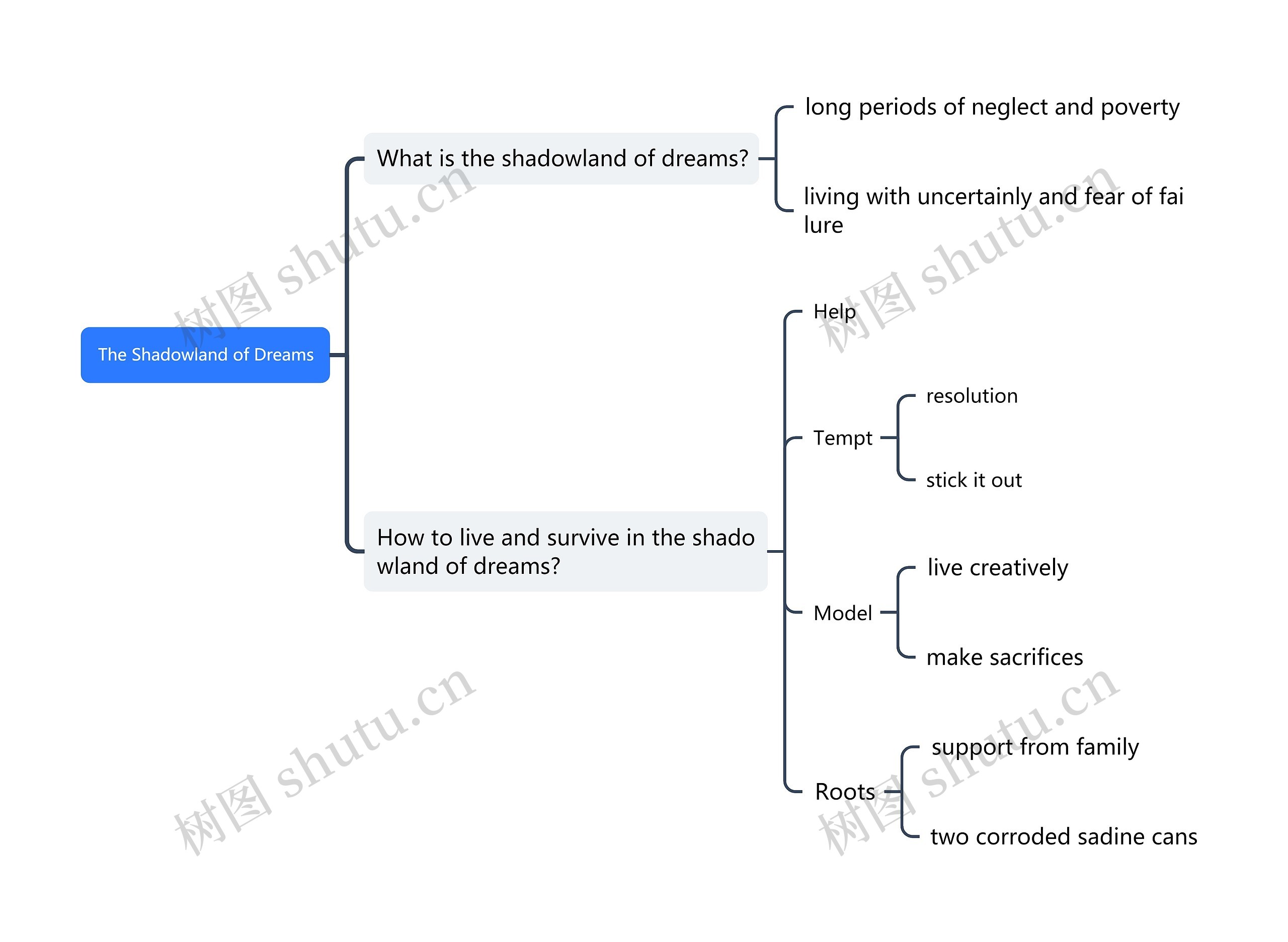 The Shadowland of Dreams思维导图