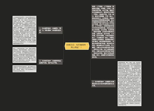总裁日记：与环境保持“同心同欲”！ 