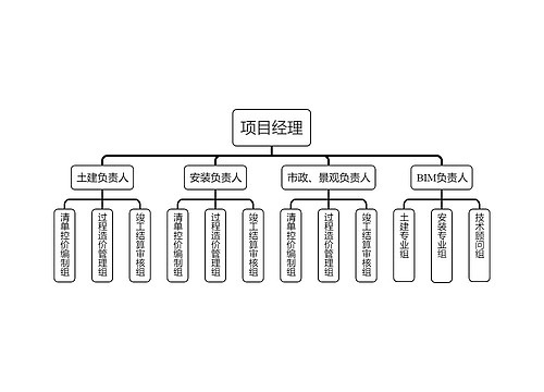 ﻿项目经理组织架构图