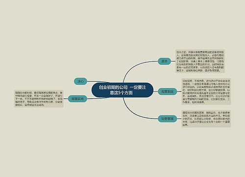 创业初期的公司  一定要注意这5个方面  