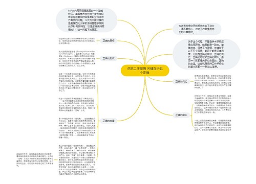 点燃工作激情 关键在于五个正确 