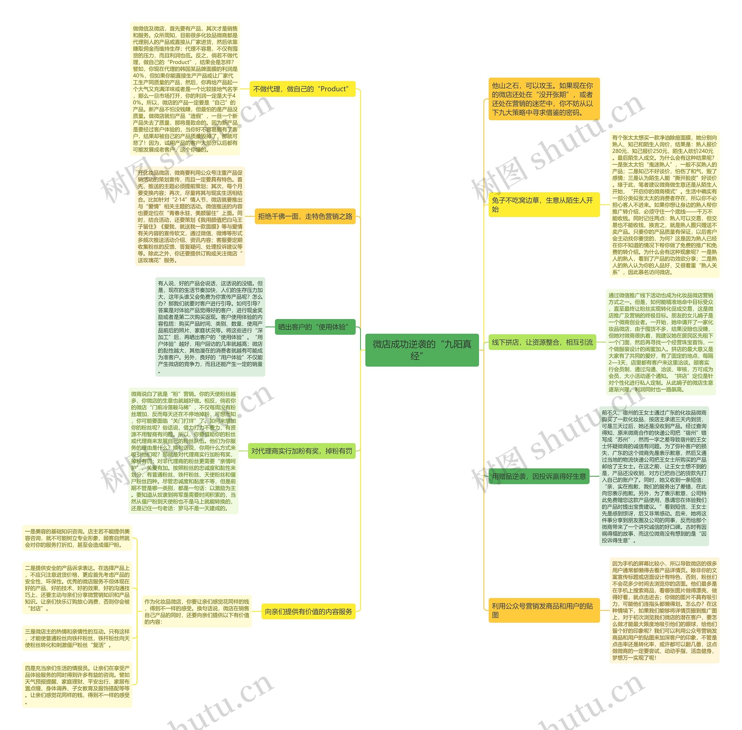 微店成功逆袭的“九阳真经”  思维导图