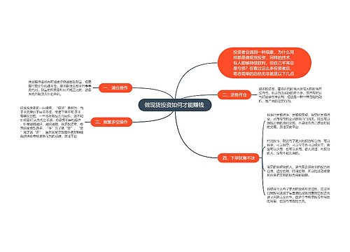 做现货投资如何才能赚钱 