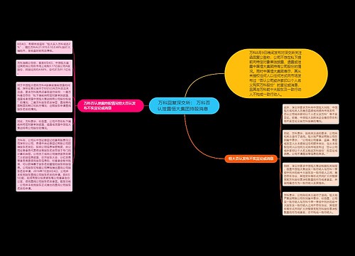 万科回复深交所： 万科否认泄露恒大集团持股消息  