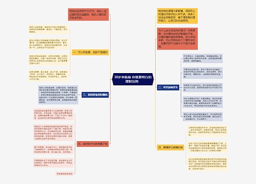 30岁来临前 你就要明白的理财法则  