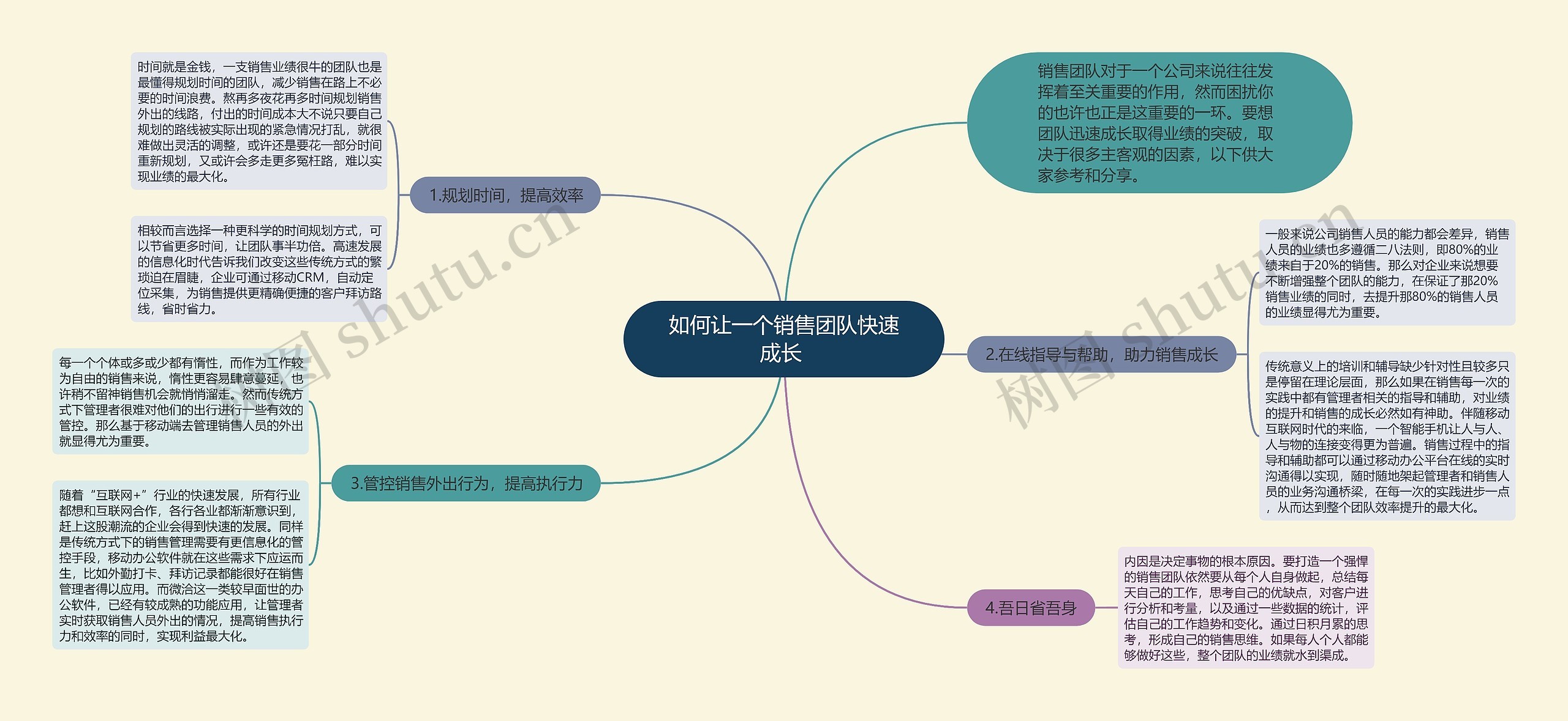 如何让一个销售团队快速成长 思维导图