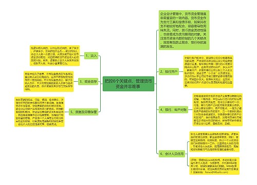 把控6个关键点，管理货币资金并非难事 