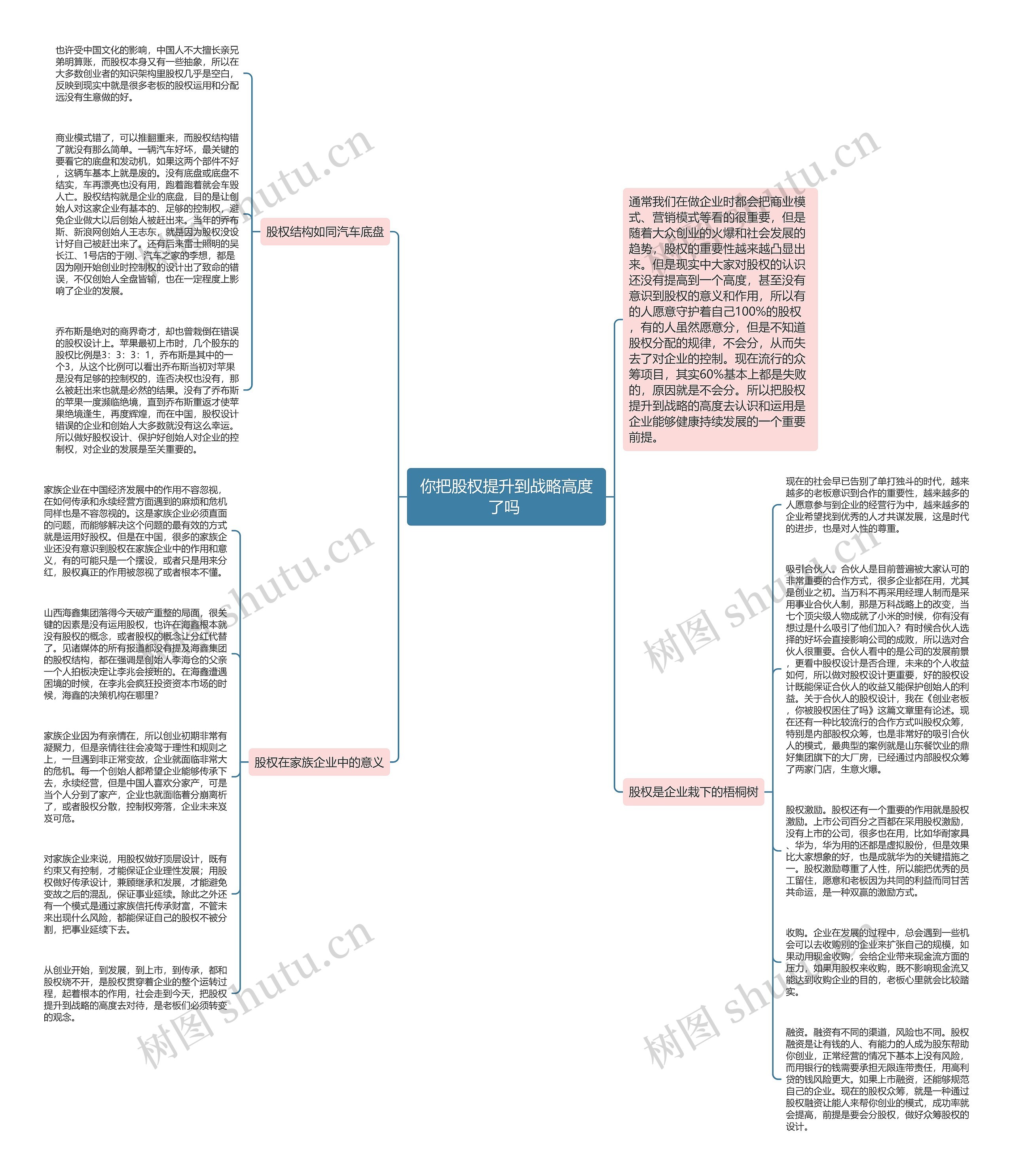 你把股权提升到战略高度了吗 思维导图